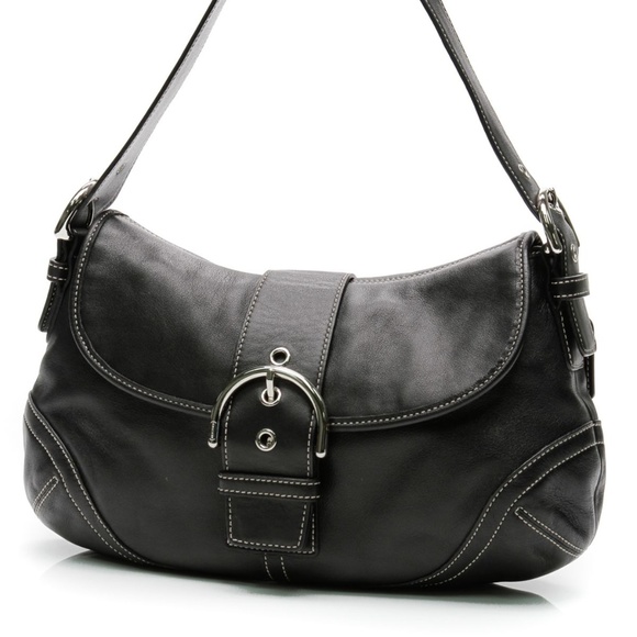 Coach Handbags - *New* Coach Soho Blk Leather Buckle Flap Handbag